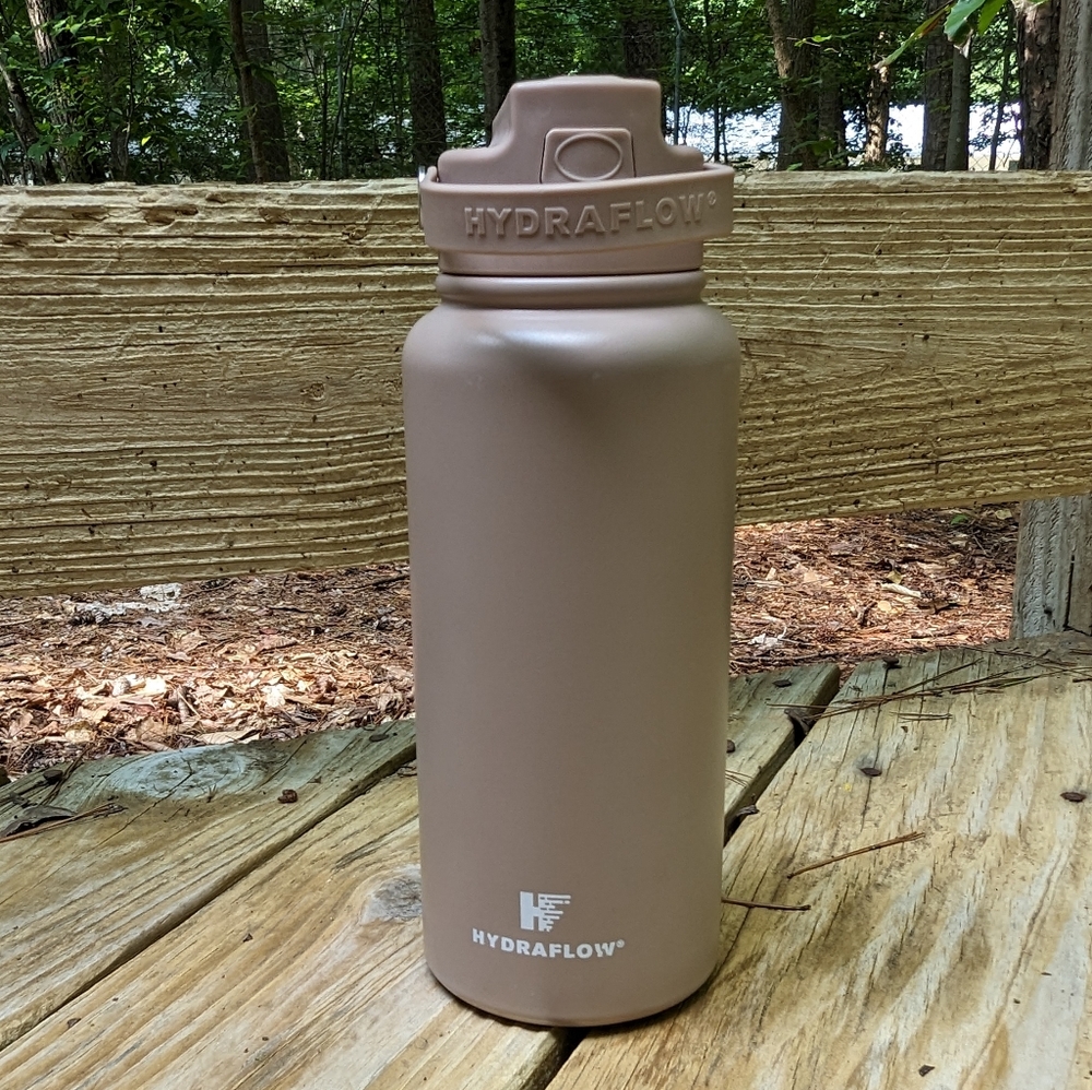 HydraFlow Pastel Pink Water Bottle with Sticker